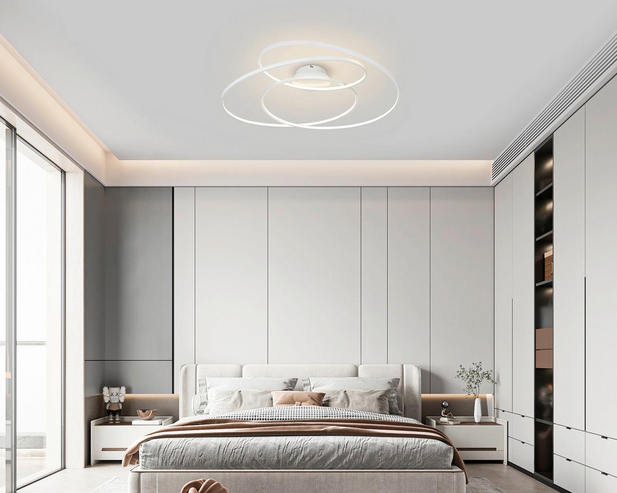 Stropna Led-svetilka Wilma - bela, Moderno, kovina/umetna masa (65/80/15,5cm) - Mömax