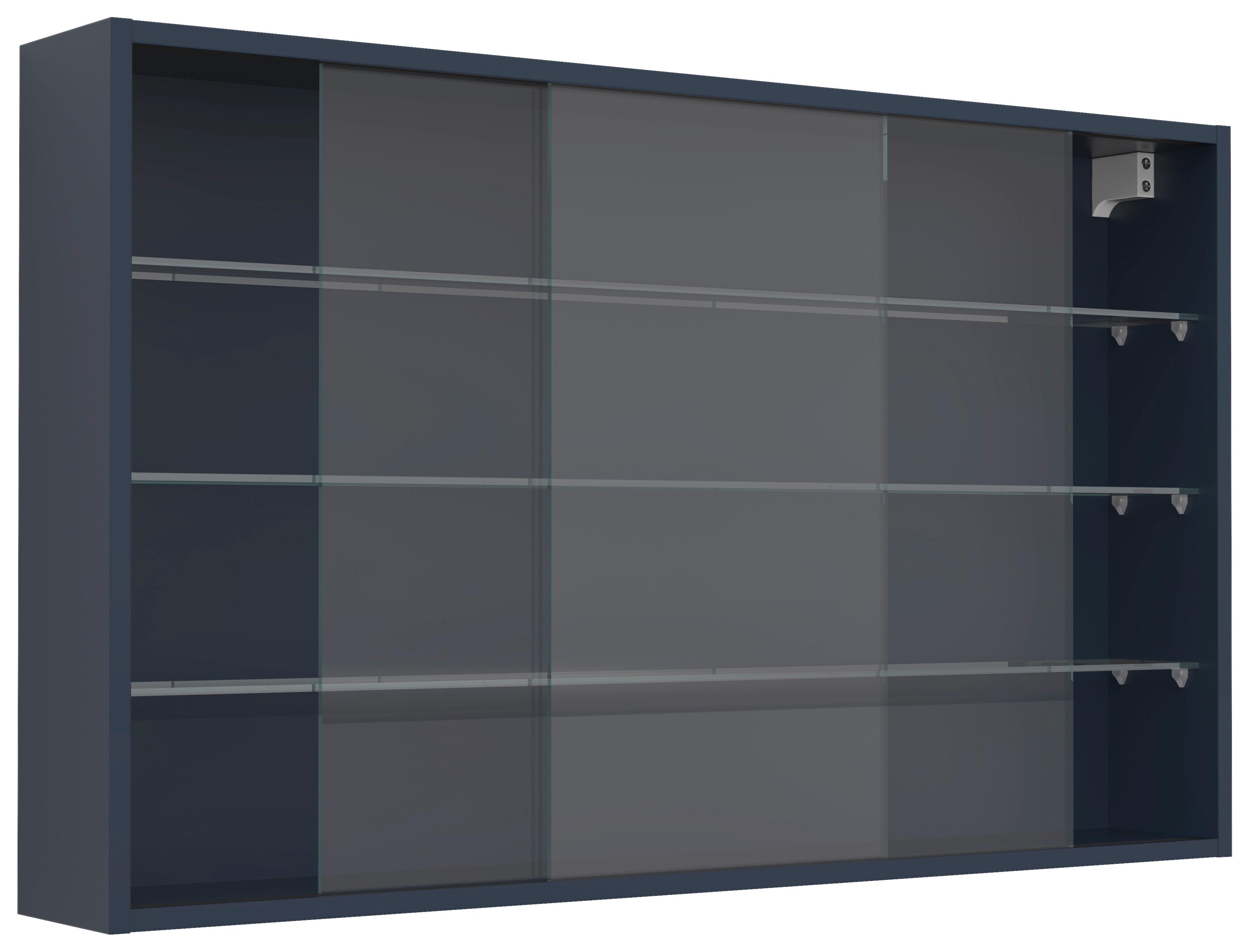 Hängevitrine Drivalo L Anthrazit - Transparent/Anthrazit, Design, Glas/Holzwerkstoff (100/60/15cm) - MID.YOU