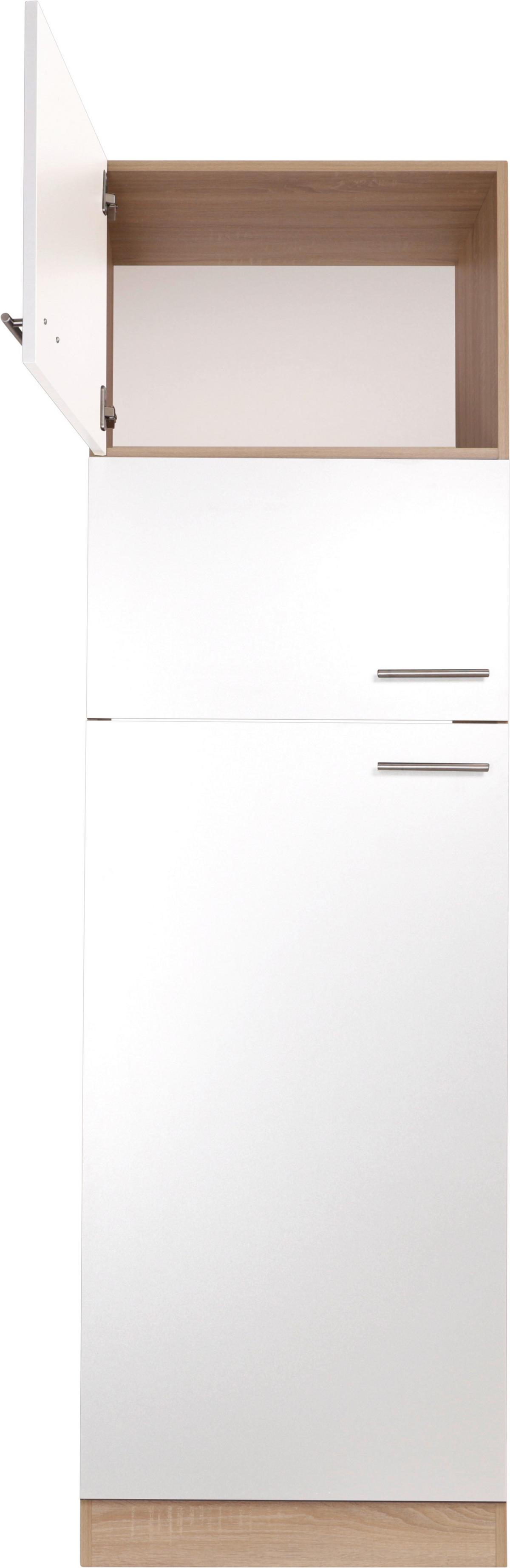 Omara Za Vgradno Napravo Merle, Barva Hrasta, Bela - srebrne barve/barve hrasta, Basics, kovina/leseni material (60/200/60cm) - Respekta