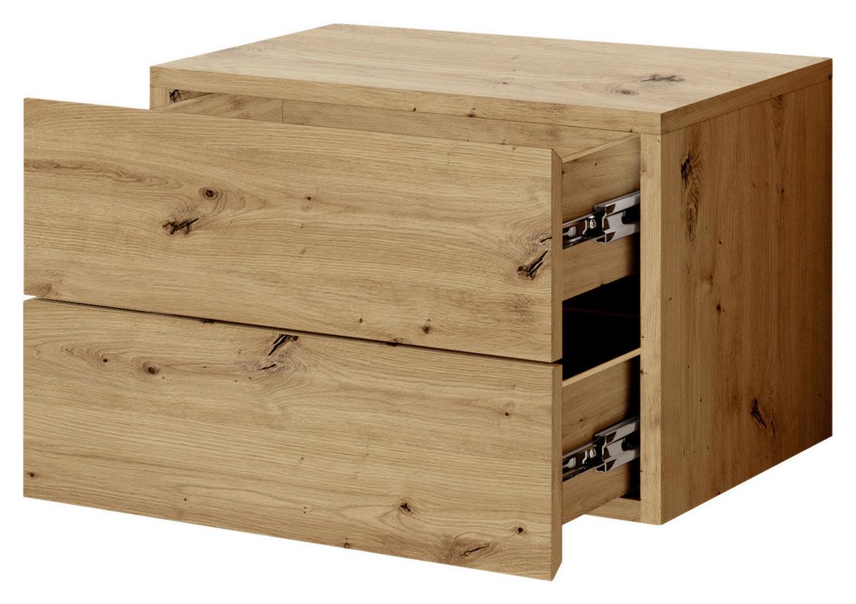 SZAFKA NOCNA CABO - dąb artisan, Modern, materiał drewnopochodny (42/28/30cm) - Livetastic