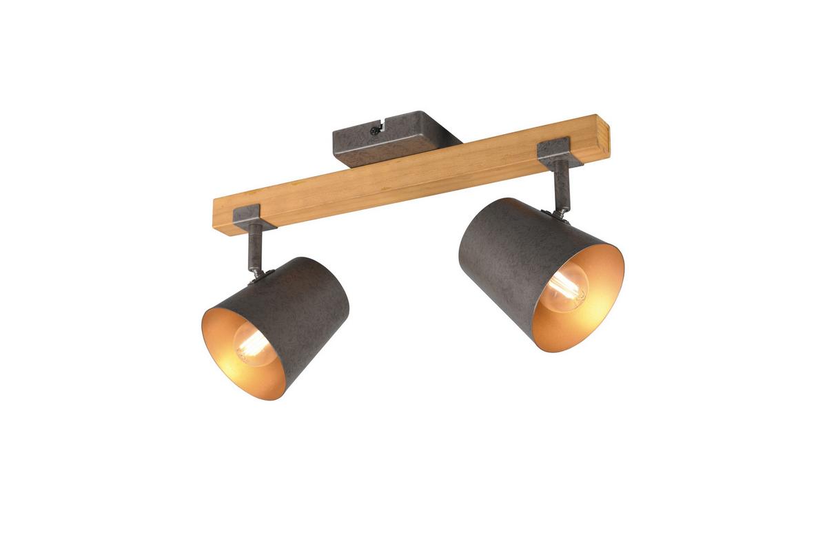 Deckenstrahler Bell in Nickelfarben max. 25 Watt - Nickelfarben, Design, Holz/Metall (14,5/42,5/23,2cm) - Trio Leuchten