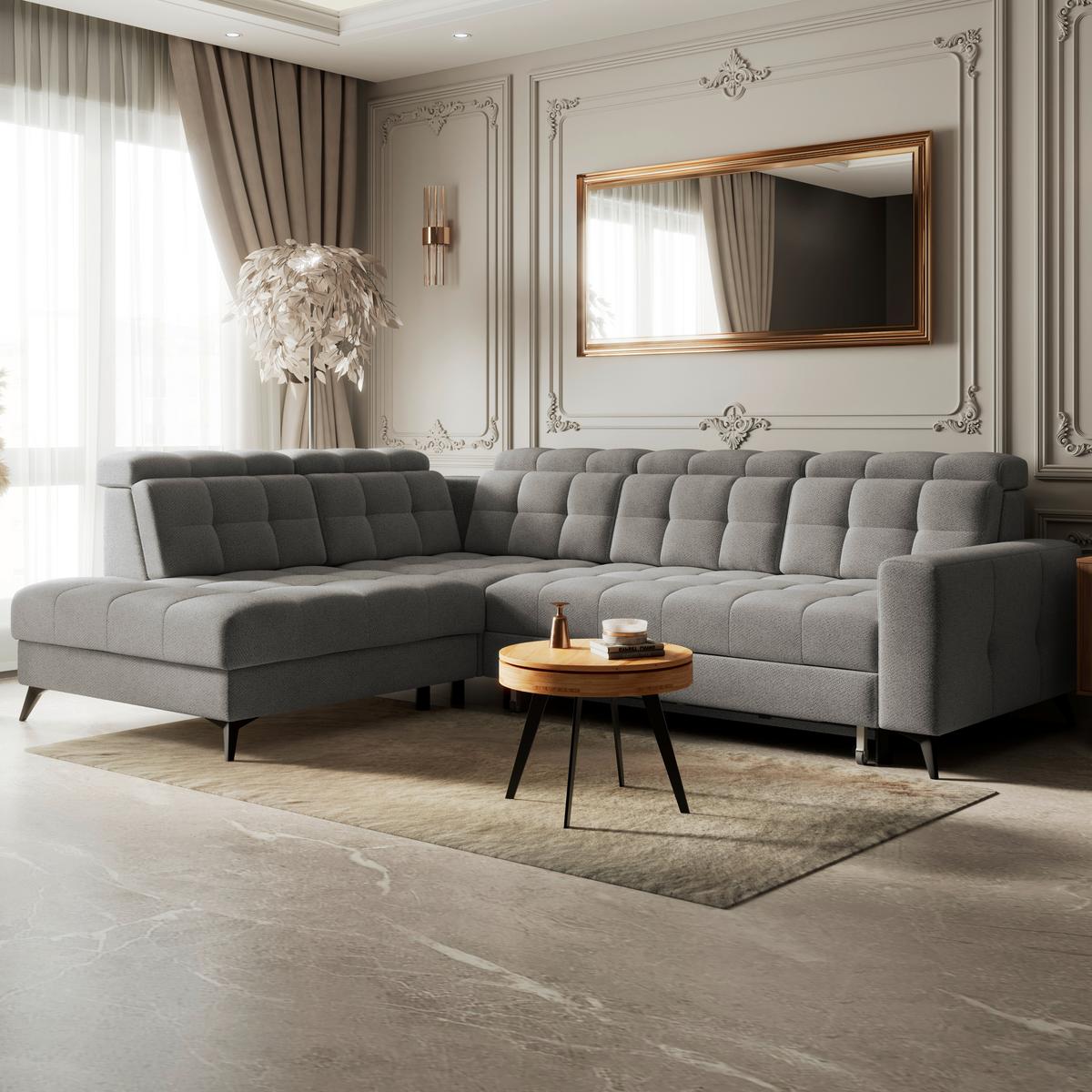 Coltar BARLETTA - gri închis, Romantik / Landhaus, textil (228/289cm) - Luca Bessoni