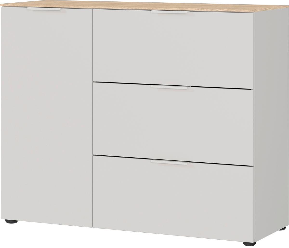 Kommode Gw-Savoca - Kaschmir/Eichefarben, Modern, Holzwerkstoff/Metall (109/98/40cm) - Mömax