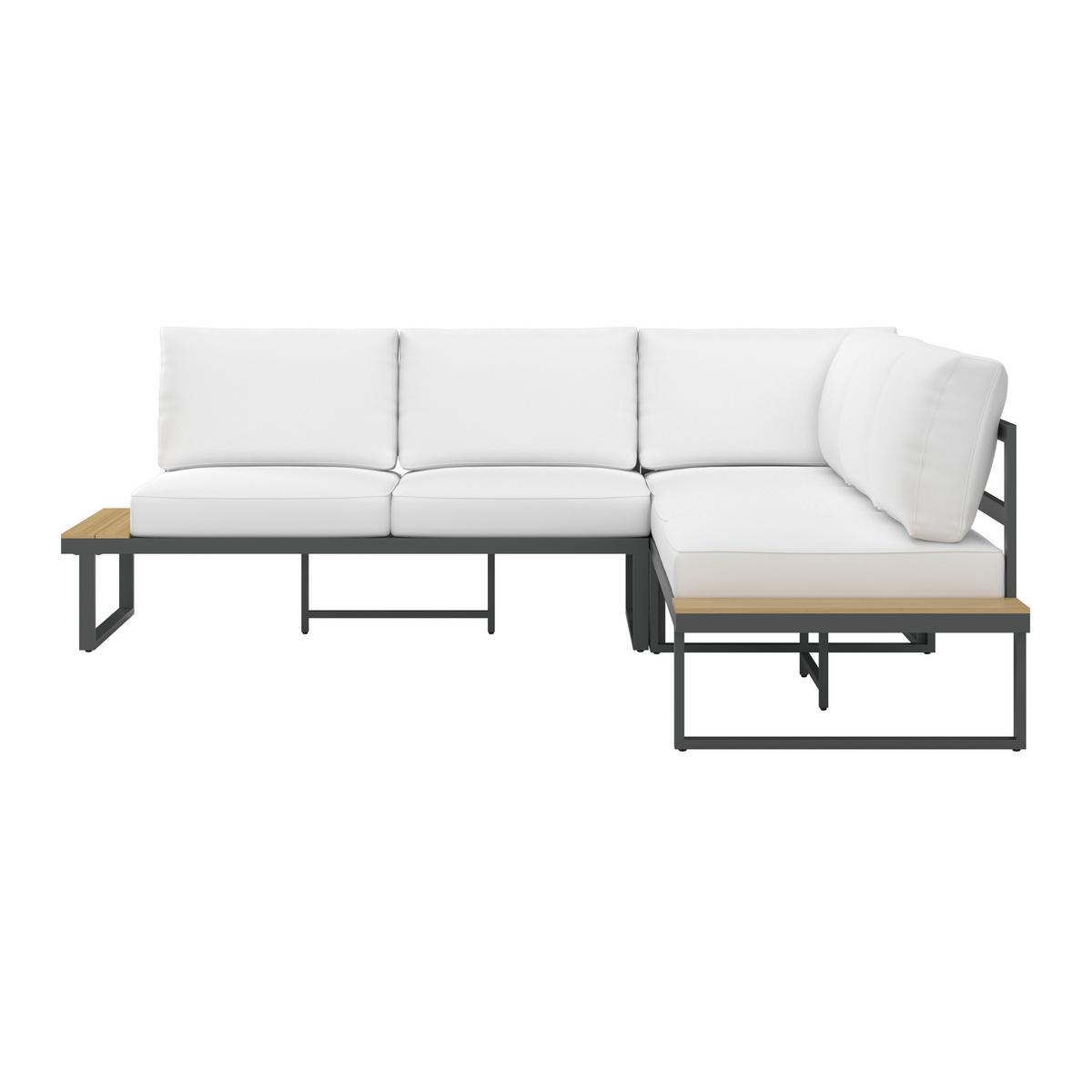 Garnitură grădină Arianna - crem/culoare natur, Modern, plastic/metal (228/74/74cm) - Bessagi Garden