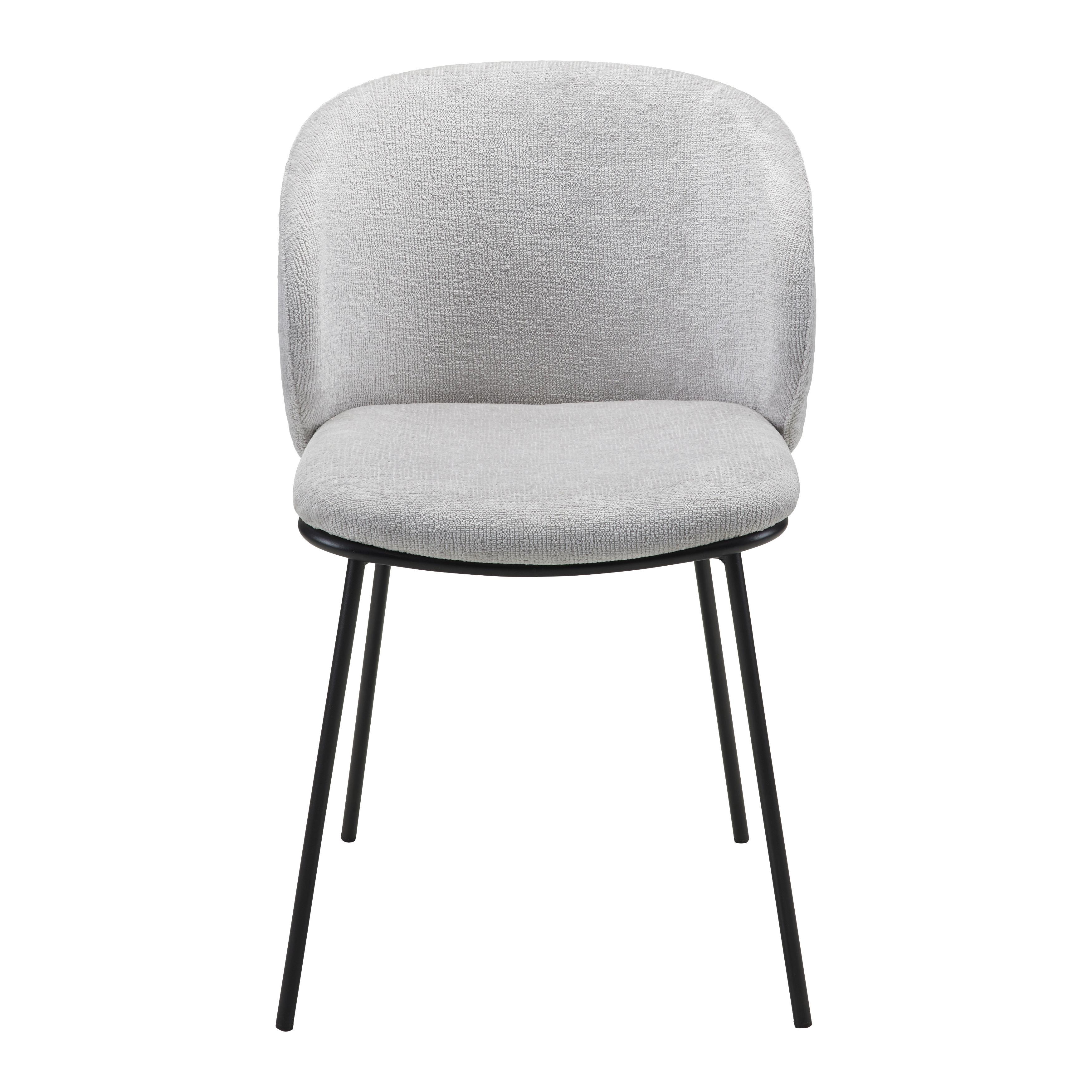 STOL MALEA - ljusgrå/svart, Modern, metall/trä (49/76/55cm) - Bessagi Home
