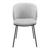 STOL MALEA - ljusgrå/svart, Modern, metall/trä (49/76/55cm) - Bessagi Home