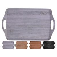 Tálca Tray - barna/szürke, műanyag (45/30/5cm)