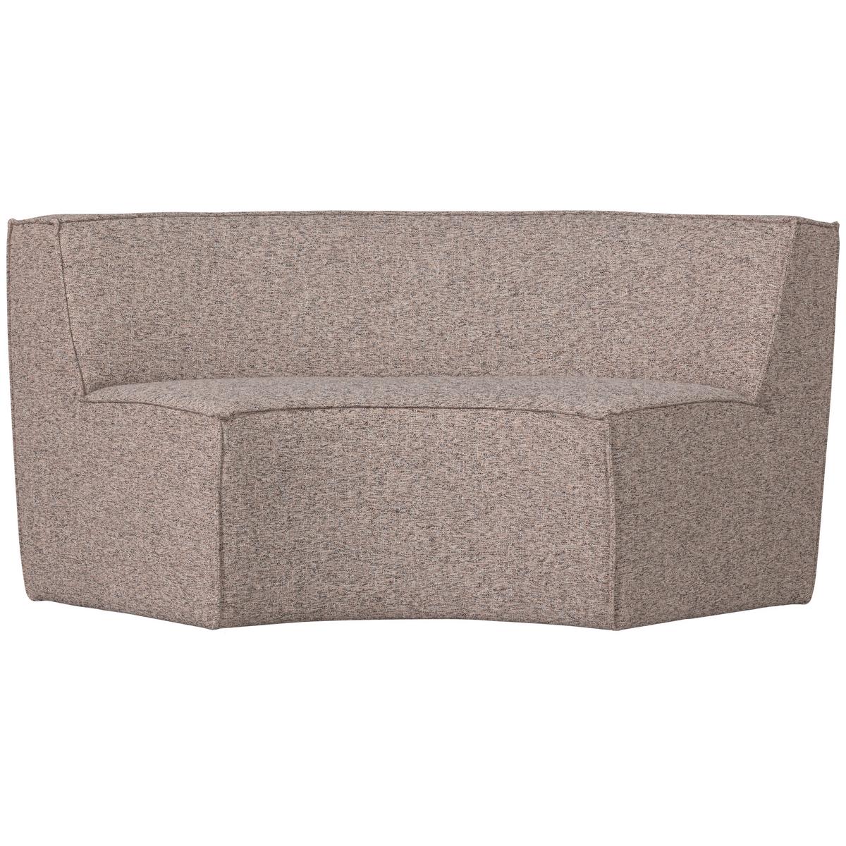 Eckbank Europa Sandfarben Webstoff - Sandfarben/Schwarz, Design, Kunststoff/Textil (186/85/90cm) - Livetastic