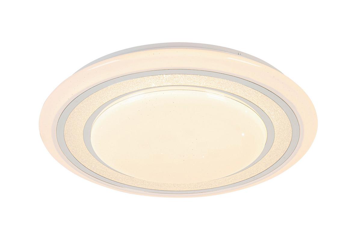 Led Mennyezeti Lámpa Giesbert - króm/fehér, Modern, műanyag/fém (55/8cm) - Premium Living