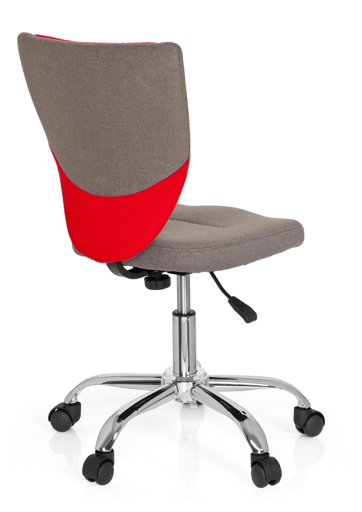 Mladinski Vrtljivi Stol Kiddy Comfort, Siva, Rdeča - rdeča/srebrne barve, Moderno, kovina/umetna masa (41/94/41cm) - MID.YOU