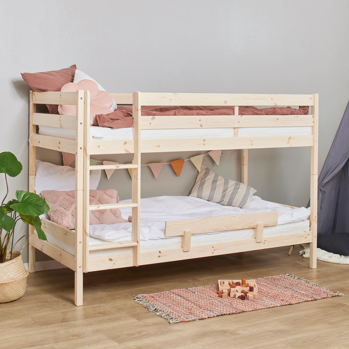 Etagenbett ECO COMFORT Naturarben Echtholz vollmassiv - Naturfarben, MODERN, Holz (90/200cm) - MID.YOU