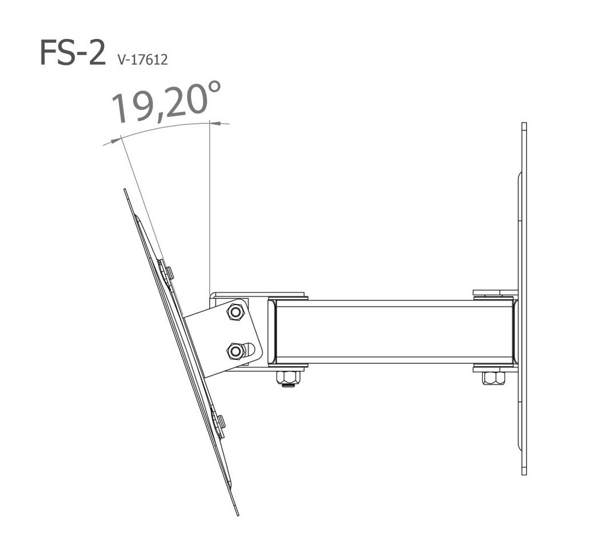 Stenski Nosilec Za Tv Fs 2, Srebrna, 27,8 Cm - srebrne barve, Konvencionalno, kovina (27,8/22,6/9,6cm) - MID.YOU