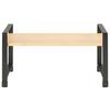 KÖKSHYLLA RITA - 1 - svart/naturfärgad, Modern, metall/naturmaterial (40/20/23cm) - Mömax
