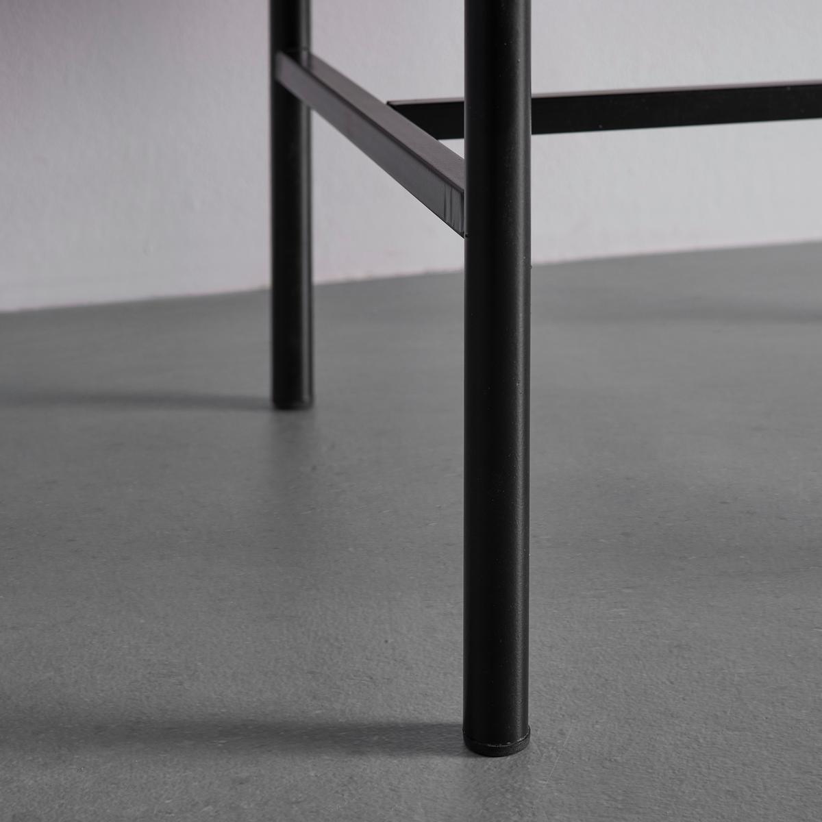 Nachtkästchen Milano Schwarz/Esche Echtholz/MDF - Eschefarben/Schwarz, MODERN, Holz/Metall (47,5/51/36cm) - Bessagi Home
