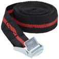 Spanngurt Bernhard 2,5m - Schwarz/Orange, Kunststoff/Metall (2,5/500cm)