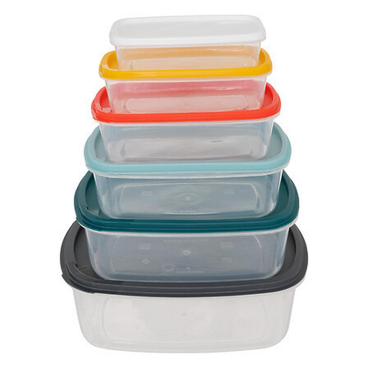 Set 6 recipiente alimentare Colors 6 - Basics (26/9/19cm)