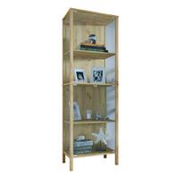 Vitrine Jensol Honigeiche/Klar - Honigeiche/Klar, Design, Glas/Holzwerkstoff (60/178/35cm) - Livetastic