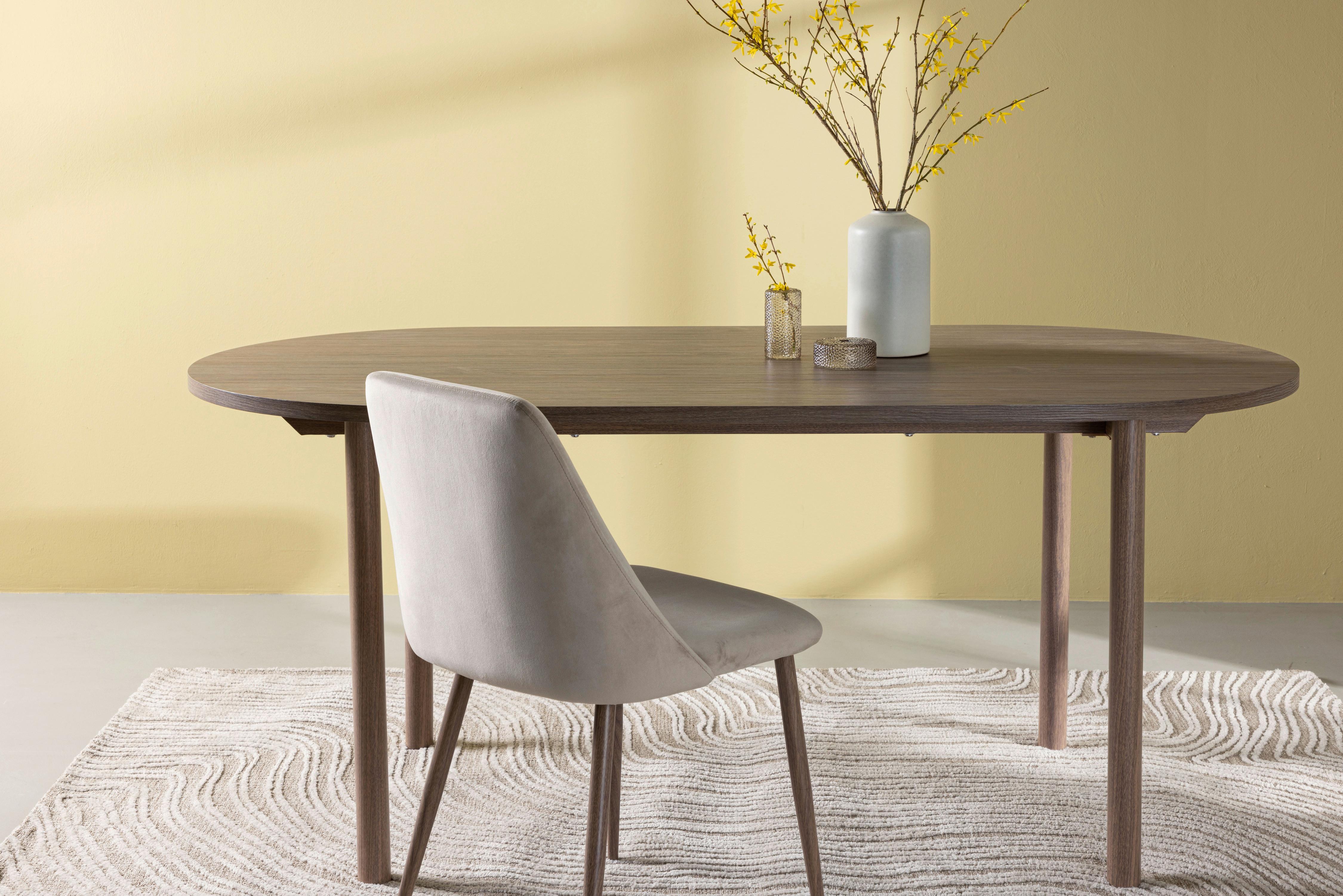 Esstisch Andy ca. 180x90x75 cm Braun - Braun, Design, Holzwerkstoff/Metall (180/90/75cm) - Livetastic