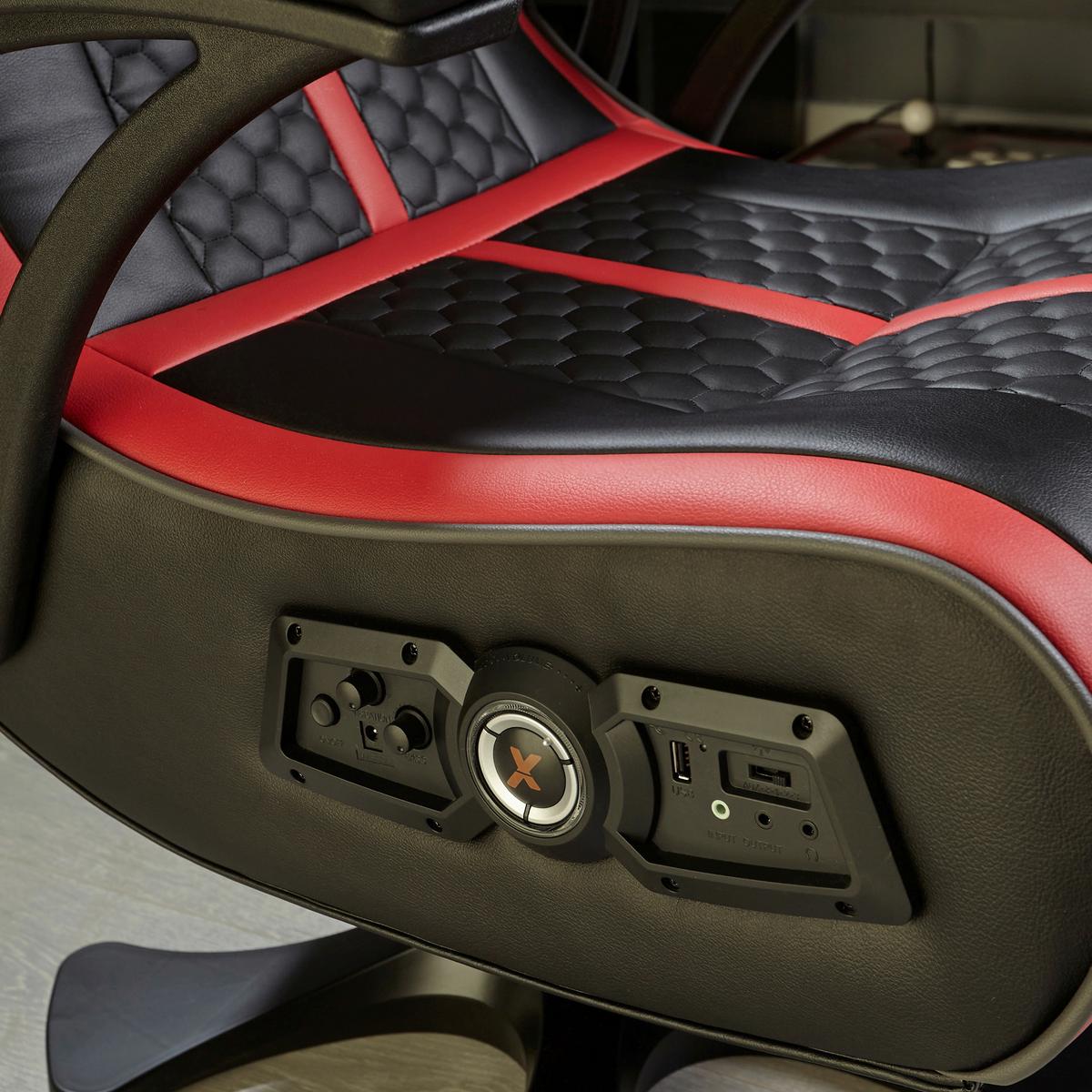Gamingsessel Evora 2.1 ca. 65x102,5x78cm Rot/Schwarz - Rot/Schwarz, MODERN, Kunststoff/Textil (65/102,5/78cm) - X Rocker