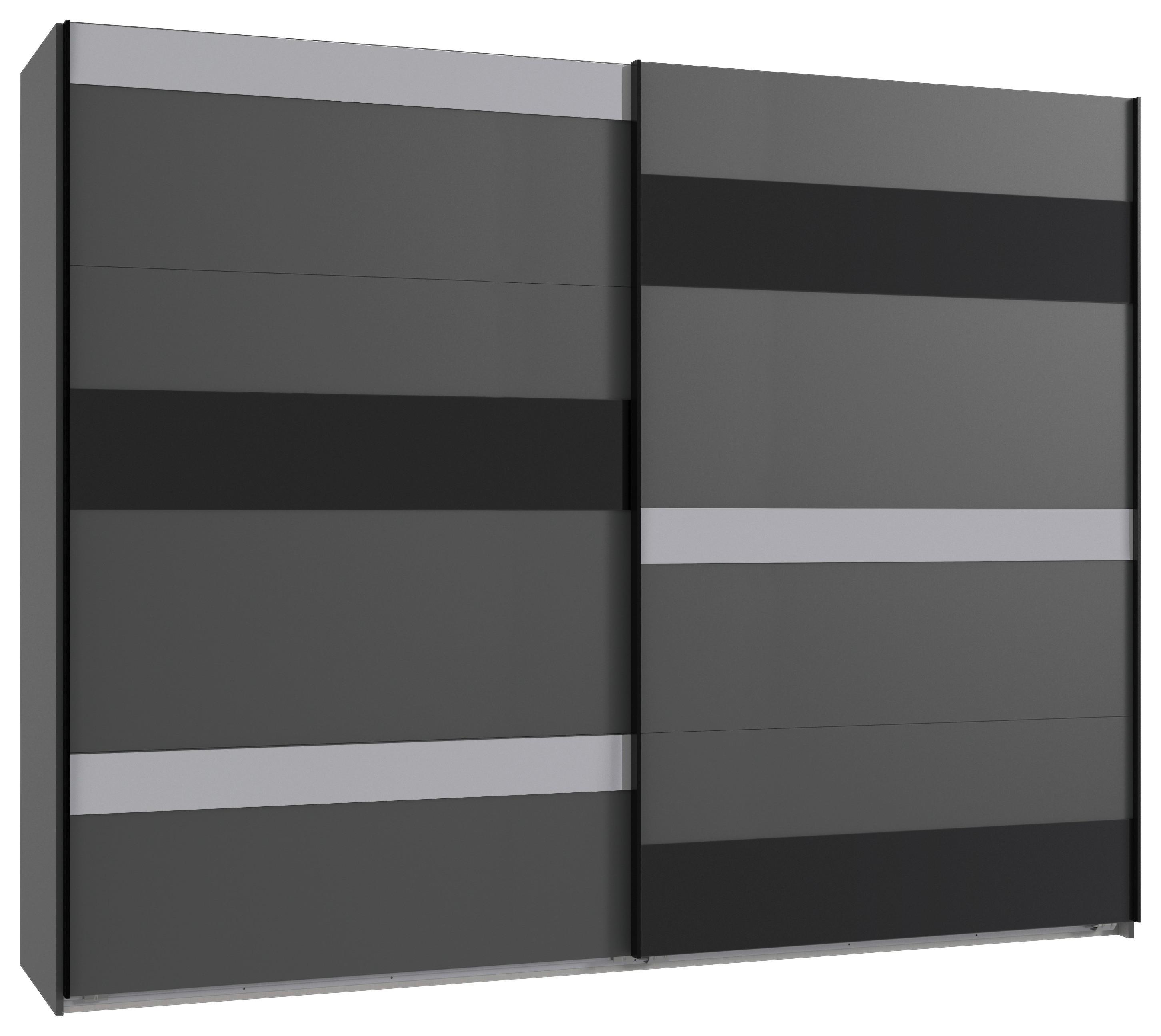 Ormar S Kliznim Vratima Monaco - boje grafita/siva, Moderno, staklo/drvni materijal (270/210/65cm) - Modern Living
