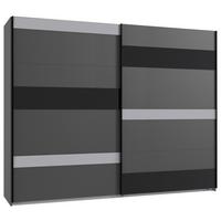Ormar S Kliznim Vratima Monaco - boje grafita/siva, Moderno, staklo/drvni materijal (270/210/65cm) - Modern Living