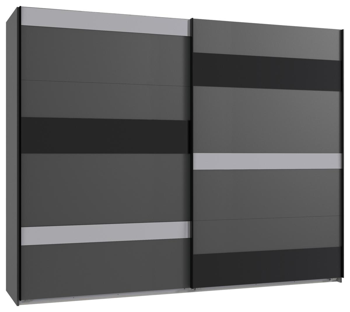 Ormar S Kliznim Vratima Monaco - boje grafita/siva, Moderno, staklo/drvni materijal (270/210/65cm) - Modern Living