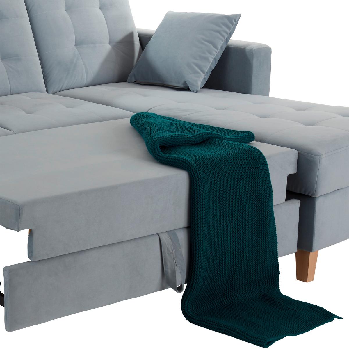 Sarokkanapé Bergen - világoskék, Design, textil (231/160cm) - Based