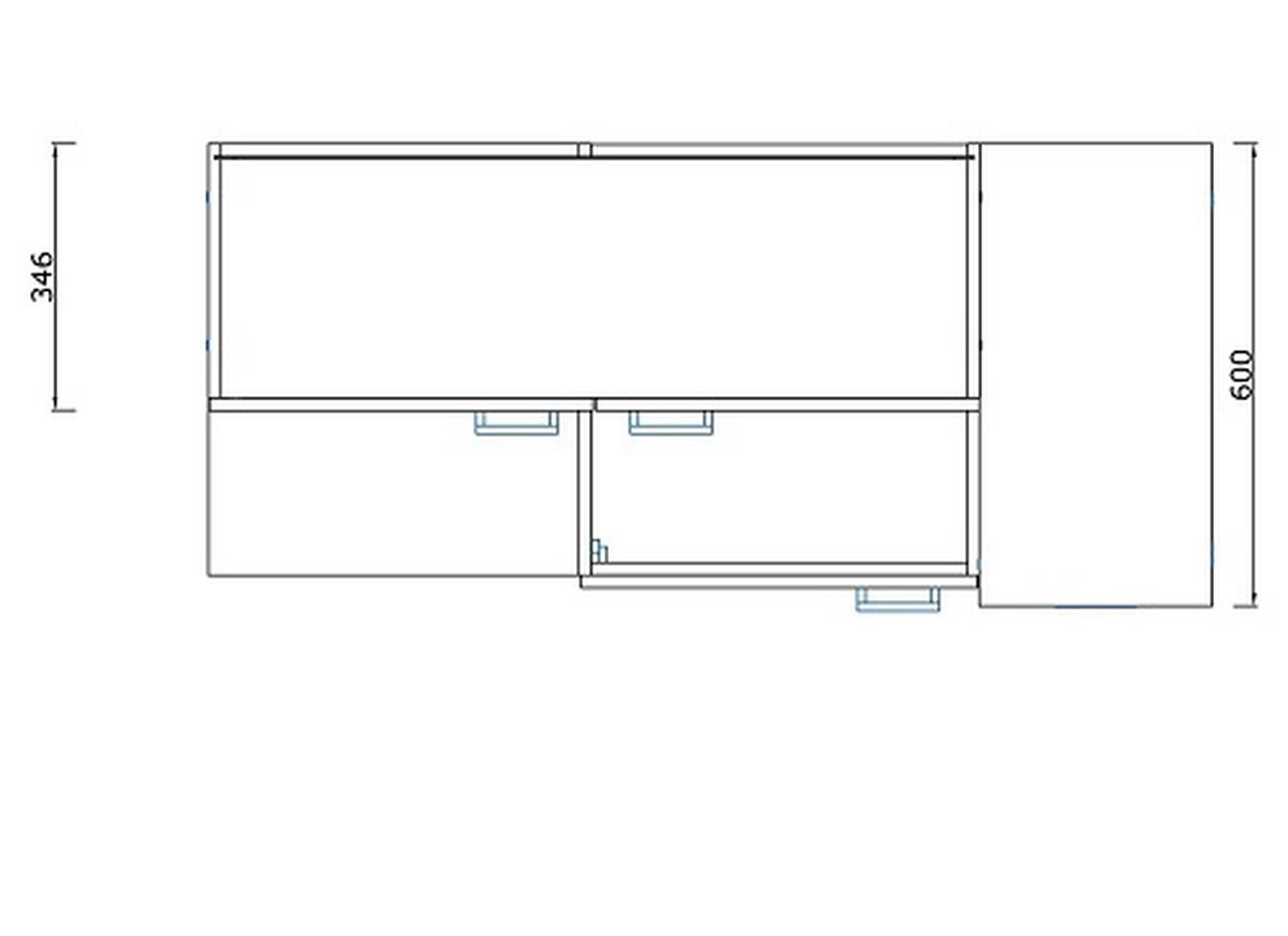 Miniküche Weiß/Eiche m. Geräten B: ca. 130cm - Edelstahlfarben/Eichefarben, MODERN, Holzwerkstoff (130cm) - Respekta