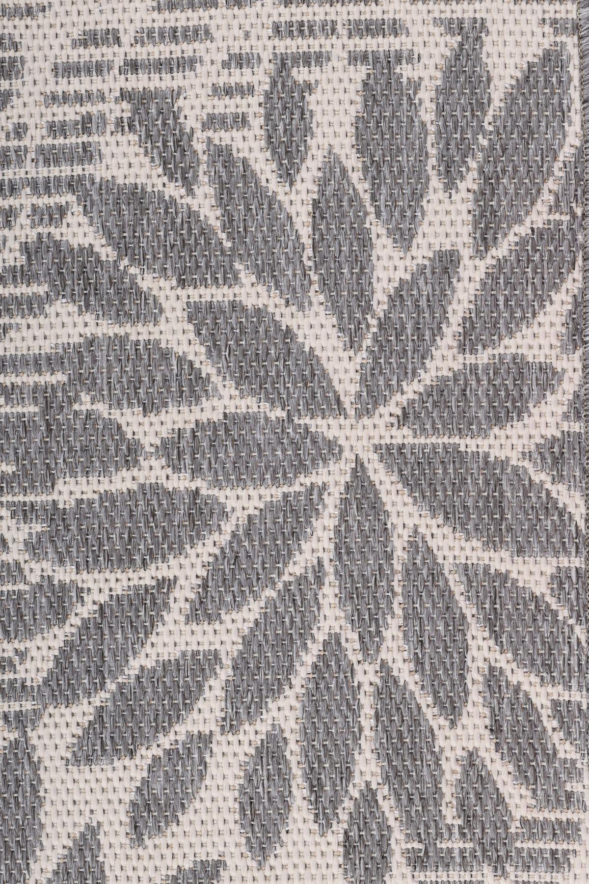 Outdoorteppich Noura Grau/Weiß ca. 160x230 cm - Grau, MODERN, Textil (160/230cm) - Bessagi Garden