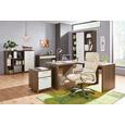 Chefsessel in Weiß/cappuccino - Chromfarben/Beige, MODERN, Holz/Kunststoff (66/112-120/77cm) - MÖMAX modern living