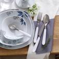 Besteckset Clara aus Edelstahl, 24-teilig - Edelstahlfarben/Weiß, ROMANTIK / LANDHAUS, Kunststoff/Metall - Mömax modern living Besteckset Clara aus Edelstahl, 24-teilig - Edelstahlfarben/Weiß, ROMANTIK / LANDHAUS, Kunststoff/Metall - Mömax modern living