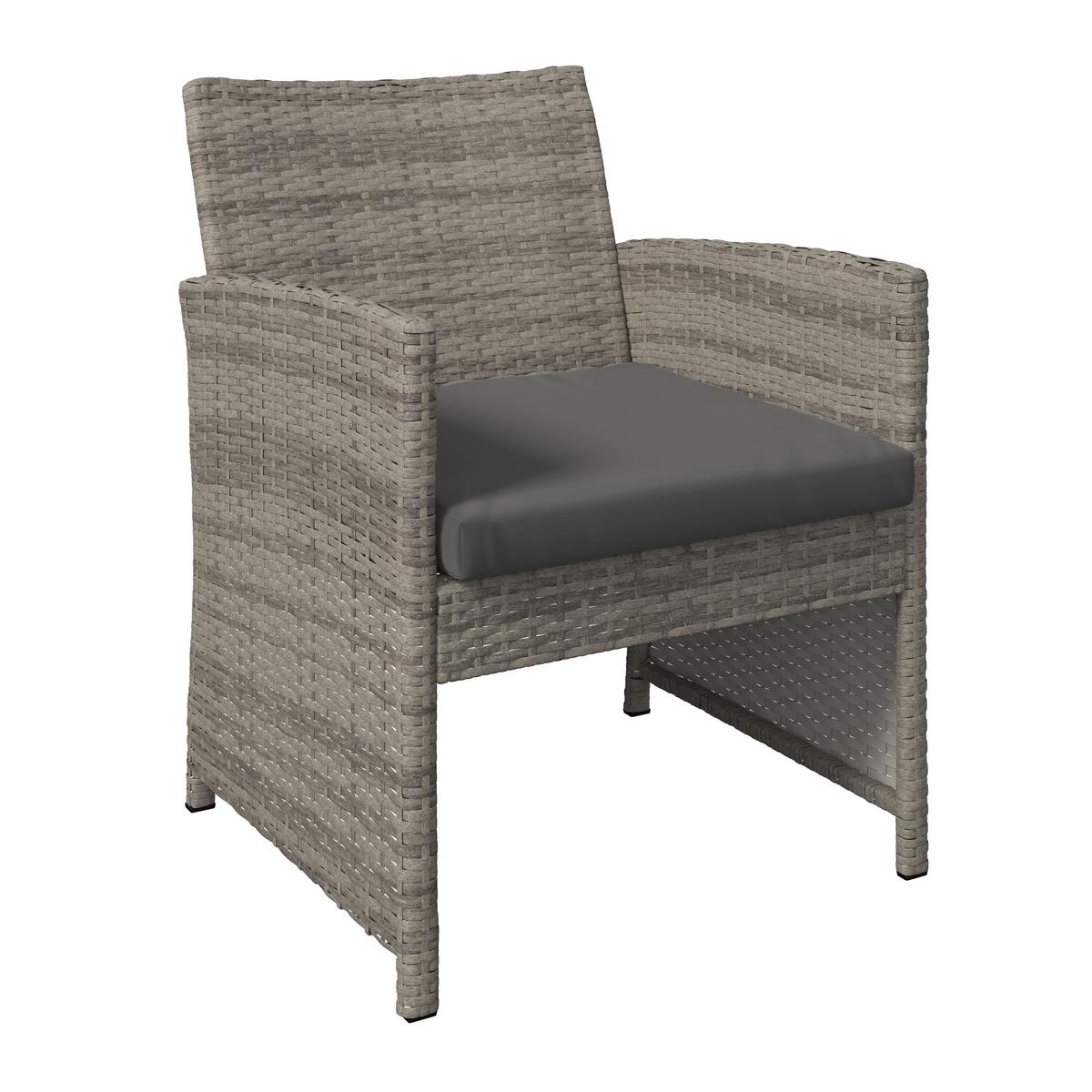 Kerti Garnitúra Michelle - világosszürke/antracit, Basics, műanyag/textil