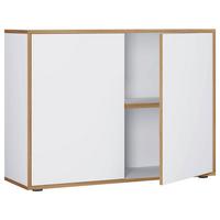 Aktenschrank Weiss/honigeicheca.100x74x33cm - Honigeiche/Weiss, Design, Holzwerkstoff (100/74/33cm) - P & B