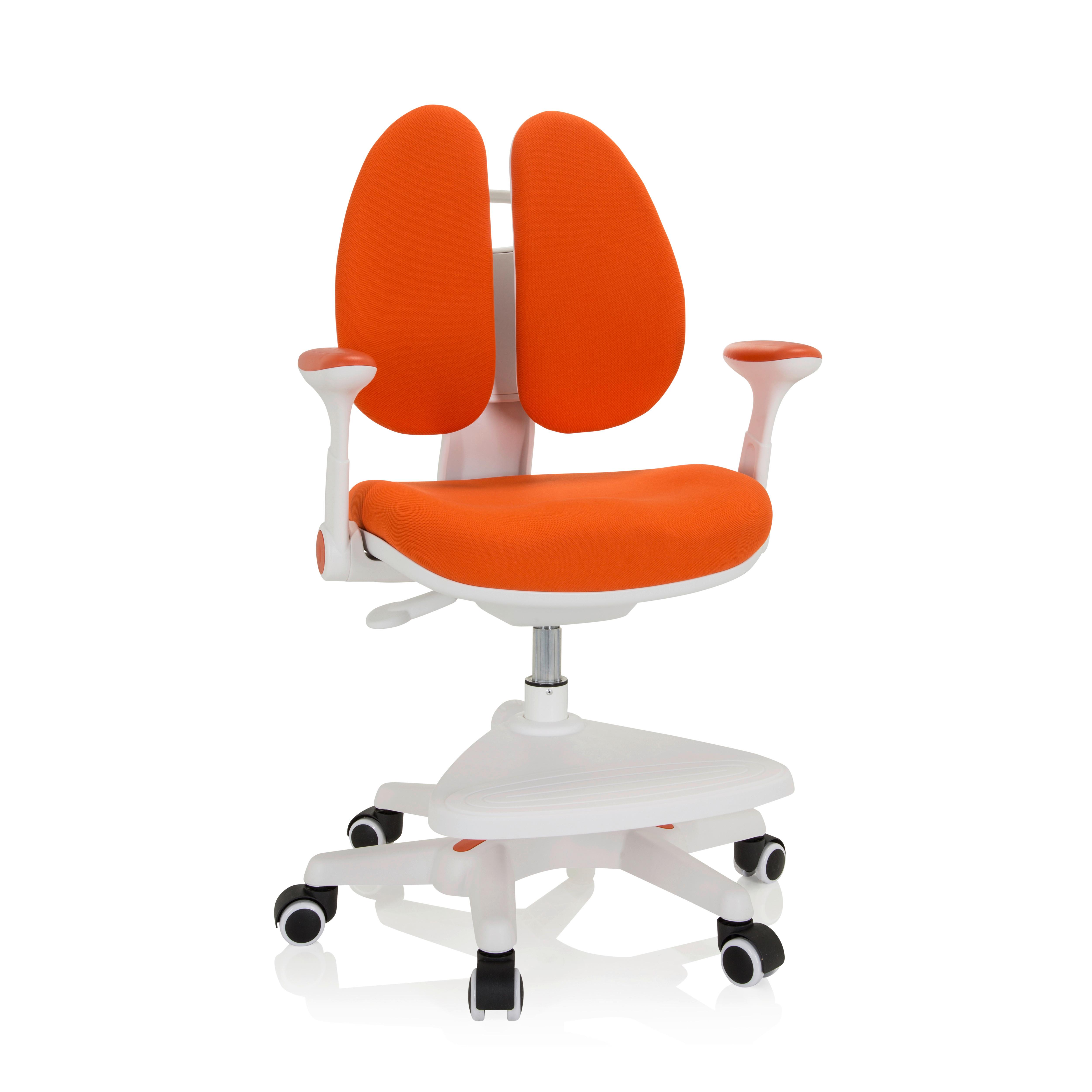 Jugenddrehstuhl Kid Wing ca.56x88x52cm Orange,Weiß - Orange/Weiß, MODERN, Kunststoff/Textil (56/88/52cm) - MID.YOU