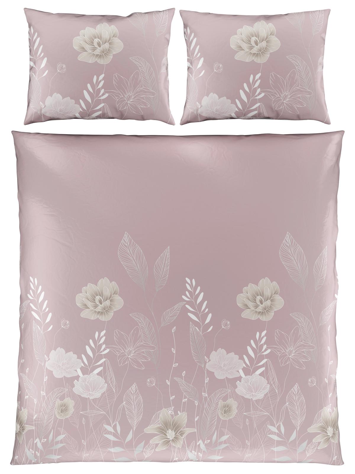 Bettwäsche Nala XXL Mauve ca. 200x220cm - Mauve, ROMANTIK / LANDHAUS, Textil (200/220cm) - Modern Living