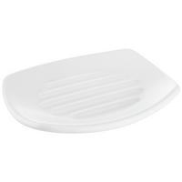 Seifenschale Melrina aus Steinzeug in Weiß - Weiß, KONVENTIONELL, Keramik (13,5/9,7/1,9cm) - Modern Living