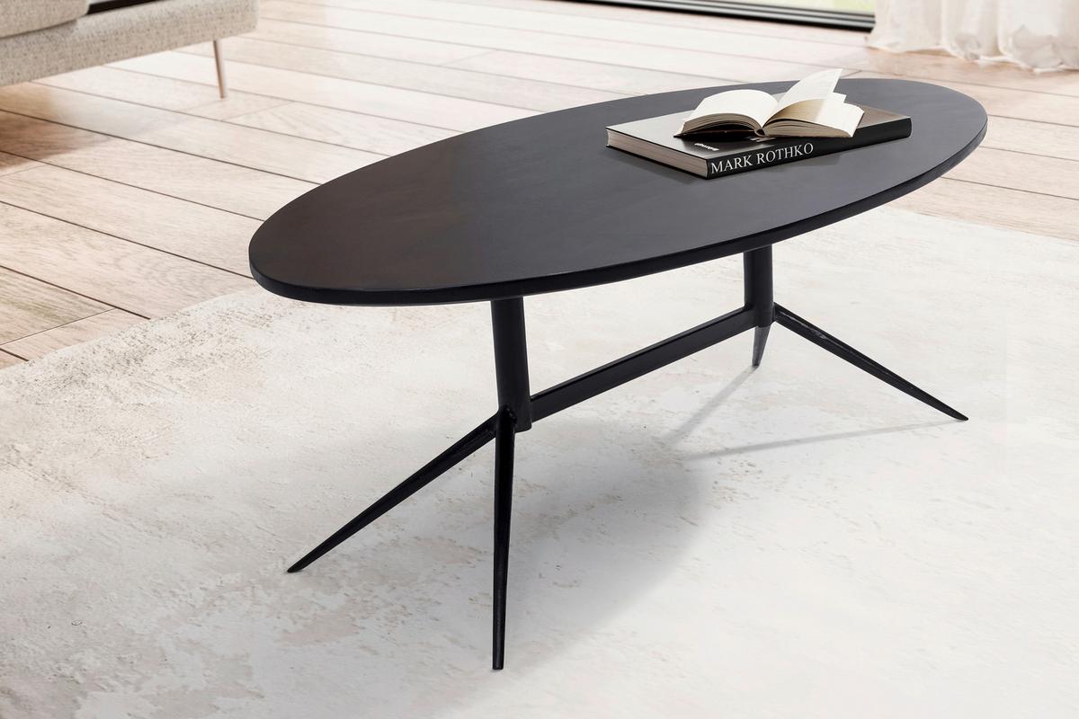 COUCHTISCH WL6.845 - Schwarz, Design, Holz/Metall (90/50/35cm) - MID.YOU