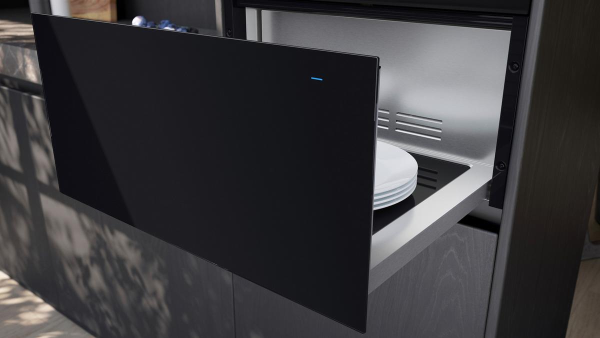 Wärmeschublade BI1710D1B1 Schwarz - Schwarz, Metall (29/59,4/51,8cm) - Siemens