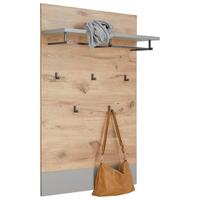Garderobenpaneel Dynamic in Hellgrau - Modern, Holzwerkstoff (80/120/28cm) - Mömax