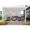 PERGOLA-SEITENTEIL WEIDE 93CM WEISS - Weiss, Basics, Metall (93/235/10cm) - Gardenson