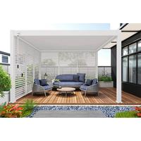 PERGOLA-SEITENTEIL WEIDE 93CM WEISS - Weiss, Basics, Metall (93/235/10cm) - Gardenson