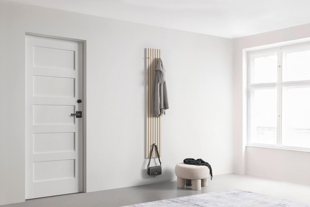 Garderobenpaneel Grace Sandfarben - Sandfarben, MODERN, Holzwerkstoff/Textil (25/160/7,5cm) - Mömax