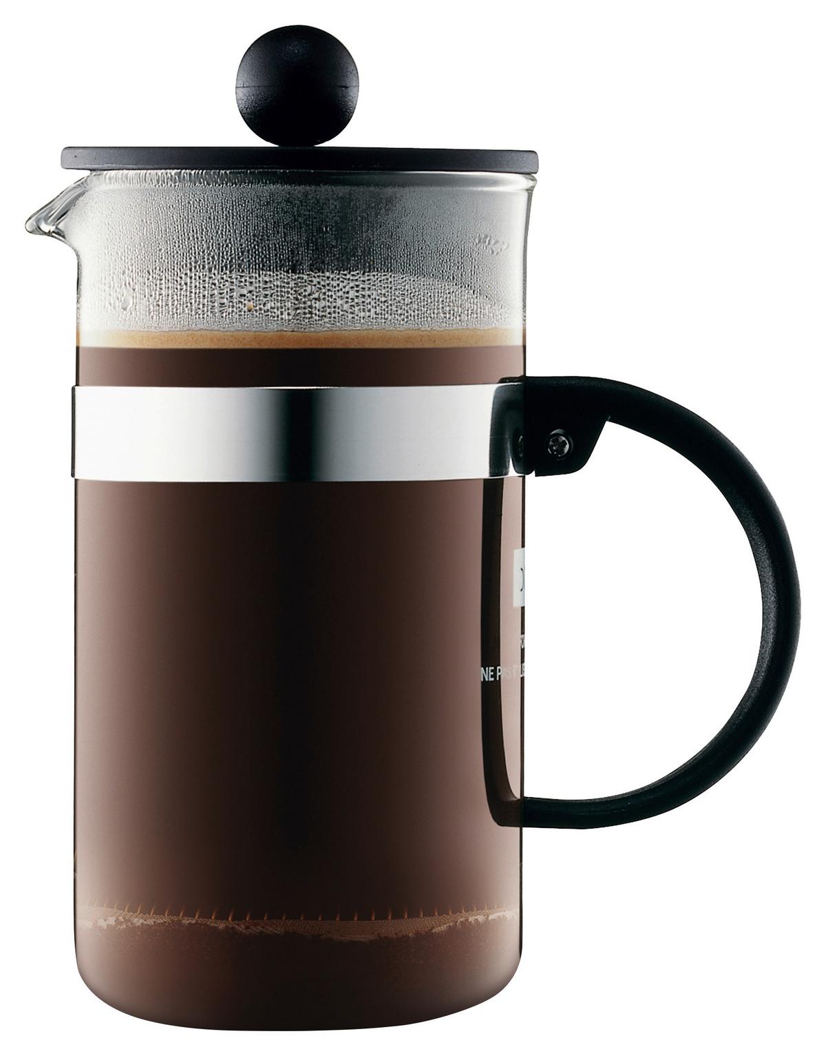 Kaffeebereiter Bodum-Bistro Schwarz ca. 0,35l - Schwarz, KONVENTIONELL, Glas/Kunststoff (11/18/8cm) - Bodum