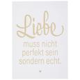 Postkarte Liebe muss nicht - Goldfarben/Weiß, MODERN, Papier (10,5/14,8cm) Postkarte Liebe muss nicht - Goldfarben/Weiß, MODERN, Papier (10,5/14,8cm)