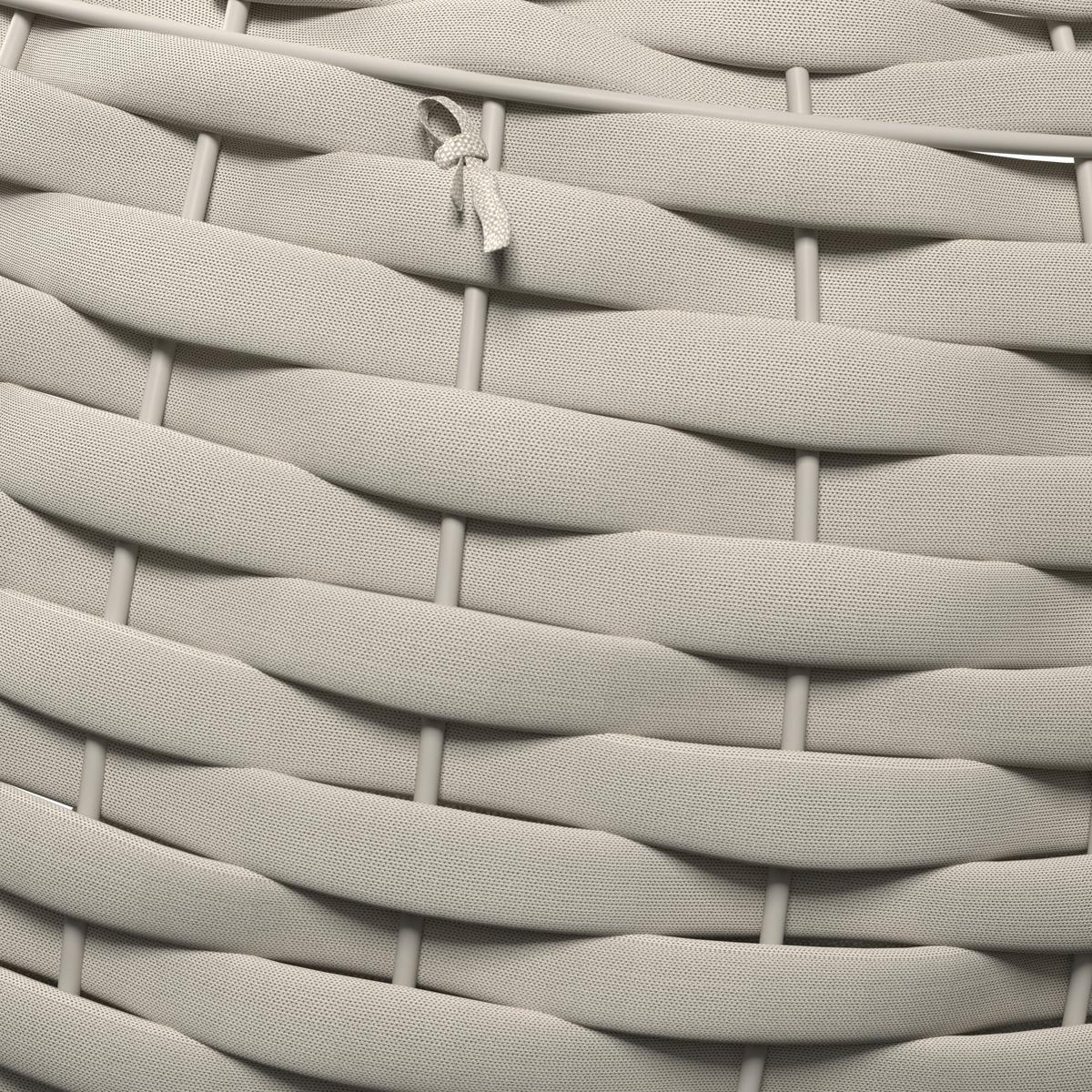 Hängesessel Sasa Creme Outdoorstoff/Metall/Kunststoff - Creme, MODERN, Kunststoff/Textil (115/200/118cm) - Bessagi Garden