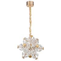 LED-HÄNGELEUCHTE 16023H1 FLORIELLA - Klar/Goldfarben, Design, Glas/Metall (40/120cm) - Globo