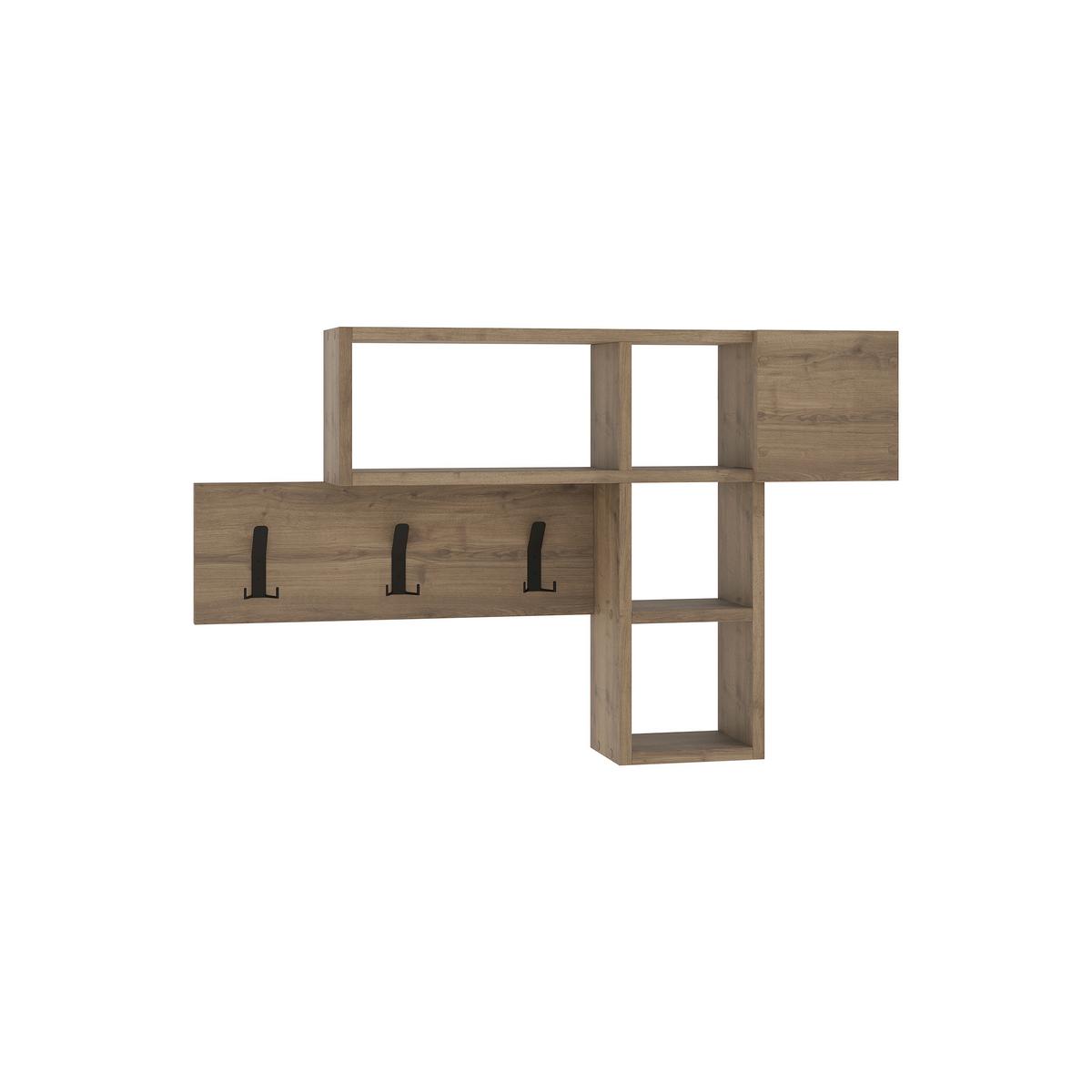 Wandgarderobe Game ca. 99,5x61x15cm Eiche dunkel - Eiche dunkel, Design, Holzwerkstoff (99.5/61/15cm) - Livetastic