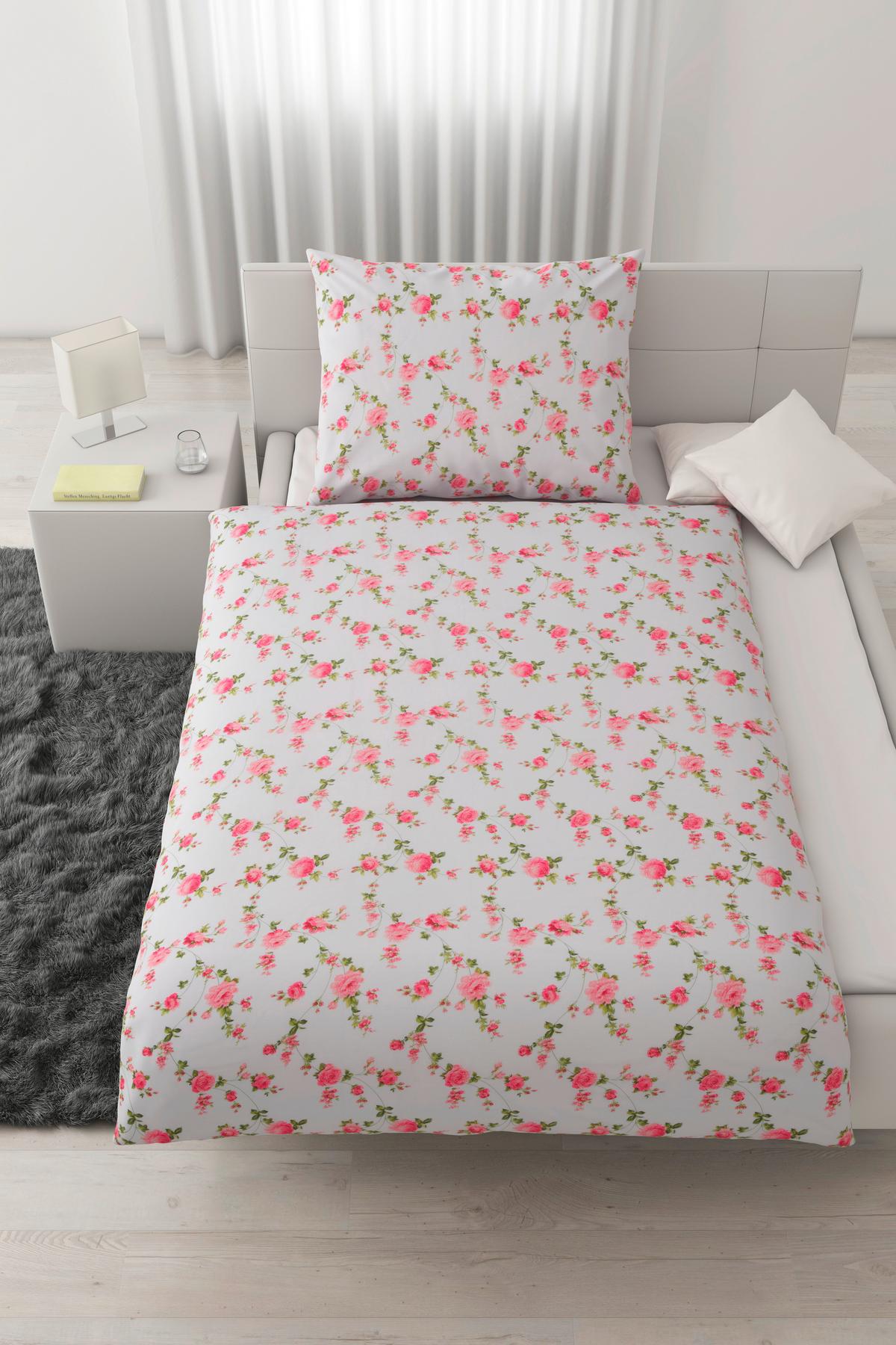 Ágyneműhuzat-garnitúra Flora - fehér, Romantik / Landhaus, textil (140/200cm) - Modern Living