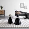 SOFFBORD NOAH - vit/svart, Modern, metall/keramik (70/50/70/50/43/48cm) - Mömax