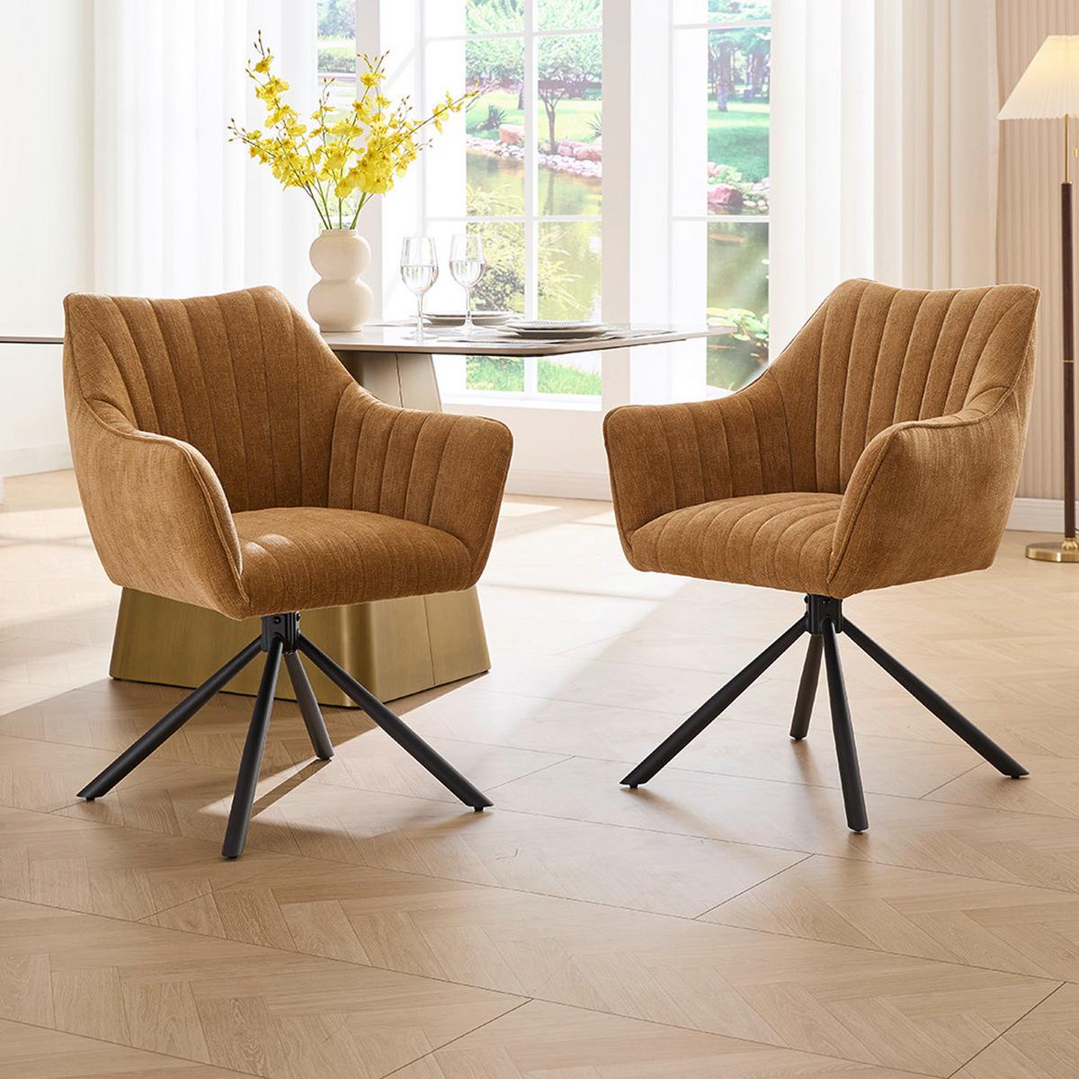 Armlehnstuhl Trient Senfgelb - Currygelb/Senfgelb, MODERN, Textil/Metall (63/88/62cm) - Premium Living